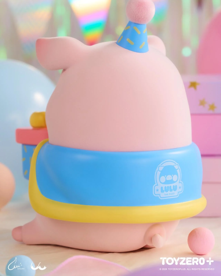 Original TOYZEROPLUS LuLu the Piggy - 3XL 5th Anniversary 正品罐头猪lulu猪五周年生日蛋糕套组限定吊卡潮玩盲盒摆件