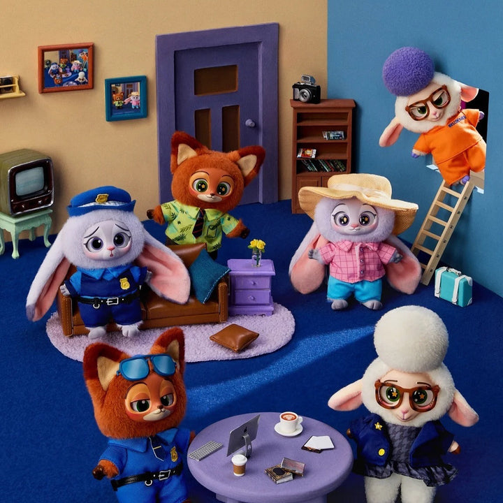 Original MINISO Zootopia Vinyl Plush Pendant Mystery Blind Box 新品MINISO名创优品迪士尼疯狂动物城搪胶毛绒公仔盲盒摆件玩偶