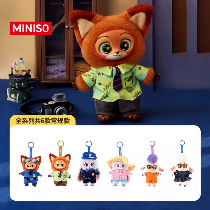 Original MINISO Zootopia Vinyl Plush Pendant Mystery Blind Box 新品MINISO名创优品迪士尼疯狂动物城搪胶毛绒公仔盲盒摆件玩偶