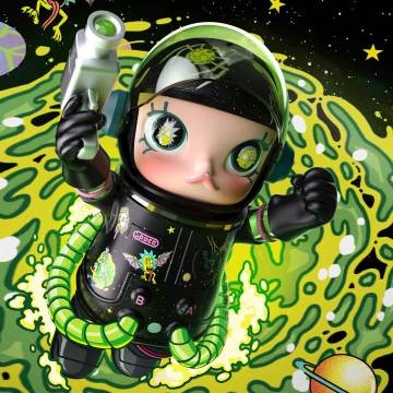 Original POP MART MEGA SPACE MOLLY 1000% Rick and Morty 泡泡玛特1000%瑞克和莫蒂大娃
