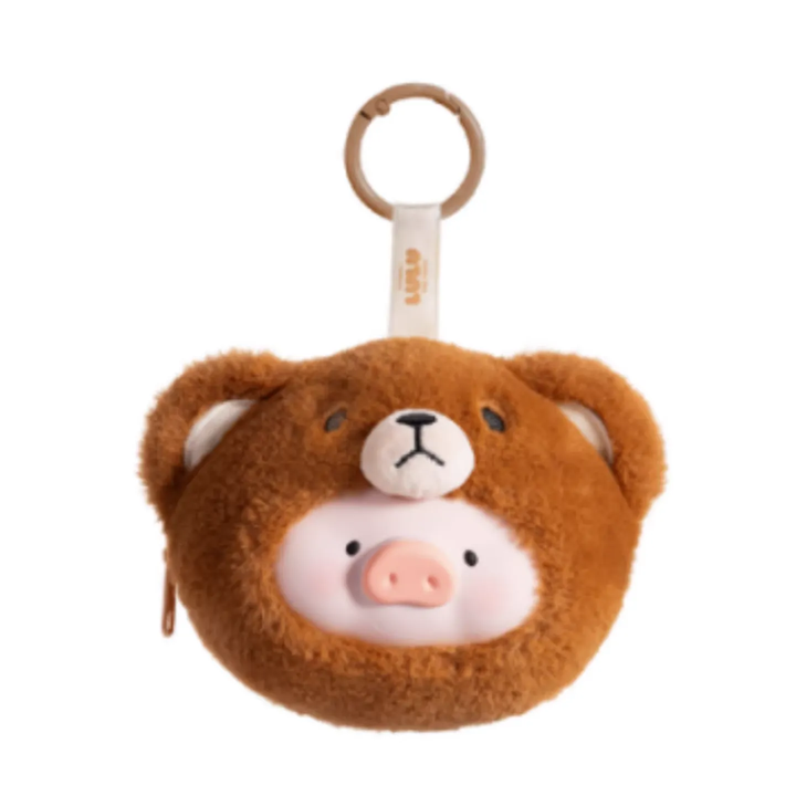 Original ToyZeroPlus Lulu The Piggy Plush Silicone Earphone Bag 罐头猪LuLu猪缤纷乐园盲盒动物派对系列猪猪摆件毛绒硅胶耳机包