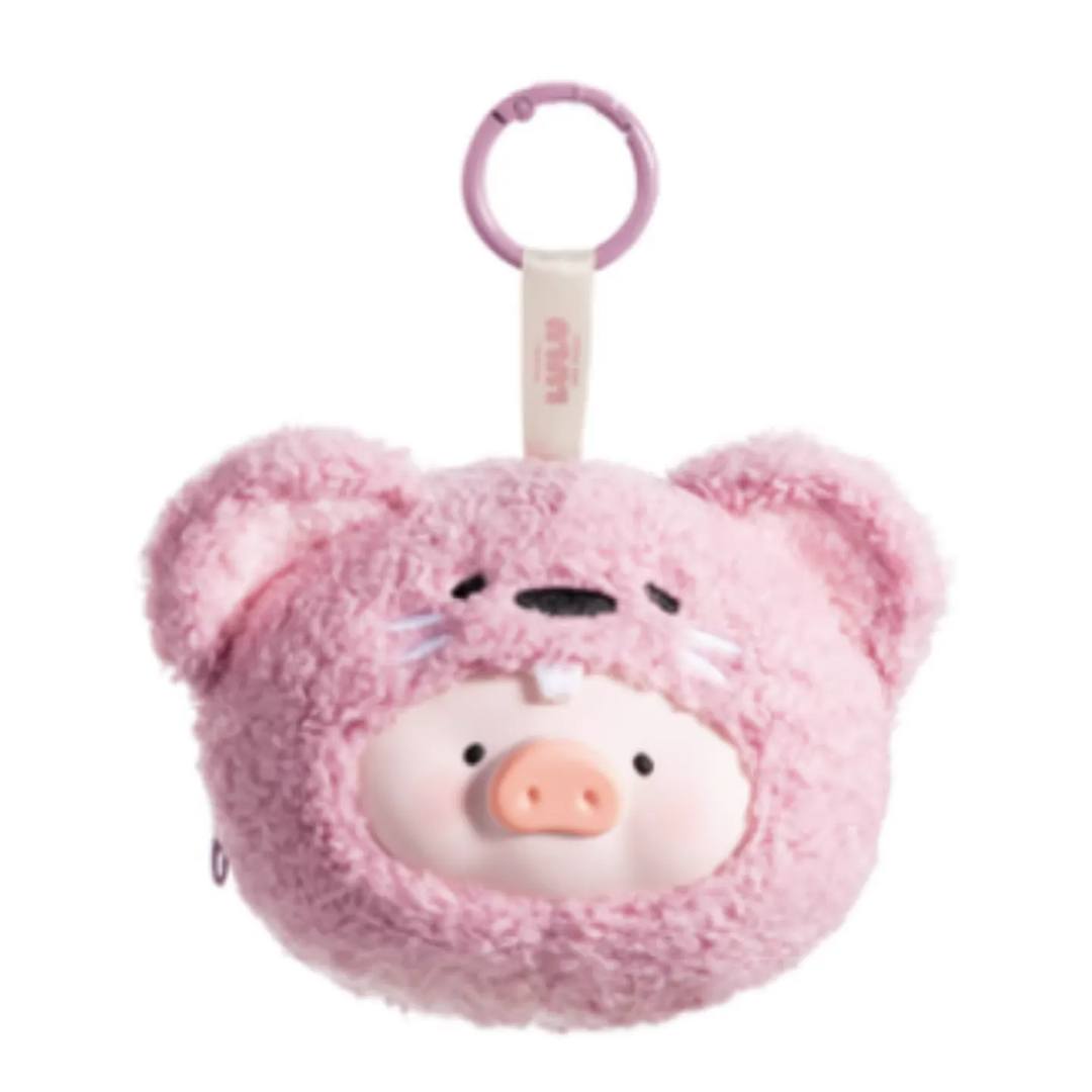 Original ToyZeroPlus Lulu The Piggy Plush Silicone Earphone Bag 罐头猪LuLu猪缤纷乐园盲盒动物派对系列猪猪摆件毛绒硅胶耳机包