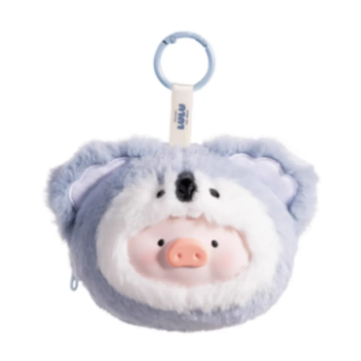 Original ToyZeroPlus Lulu The Piggy Plush Silicone Earphone Bag 罐头猪LuLu猪缤纷乐园盲盒动物派对系列猪猪摆件毛绒硅胶耳机包