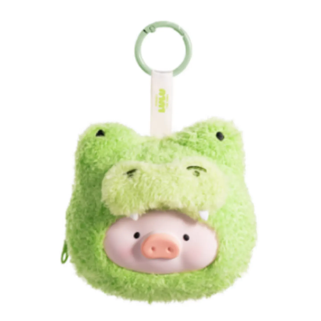 Original ToyZeroPlus Lulu The Piggy Plush Silicone Earphone Bag 罐头猪LuLu猪缤纷乐园盲盒动物派对系列猪猪摆件毛绒硅胶耳机包