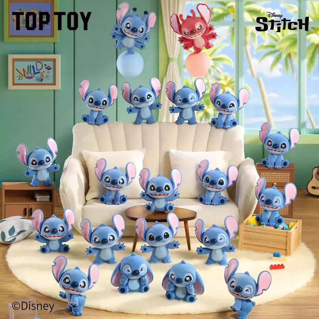 Original TOPTOY Stitch Mini Fluffy Series Blind Box 史迪仔史迪奇MINI绒绒系列史迪奇盲盒史迪仔可爱
