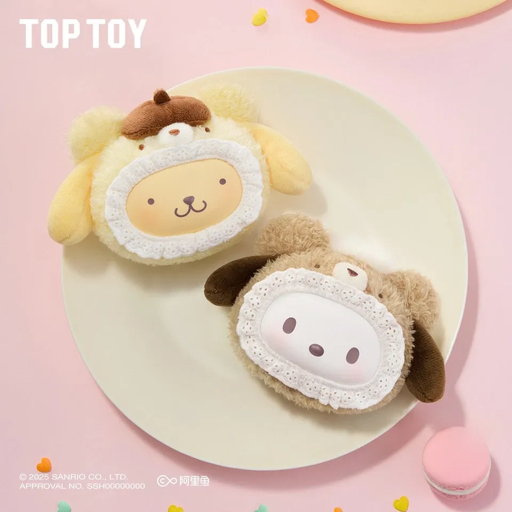 Original TOPTOY Sanrio Characters Fluffy Teddy Bear Series Blind Box 三丽鸥家族绒绒小熊系列搪胶毛绒挂件酷洛米美乐蒂盲盒礼物