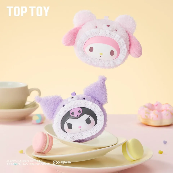 Original TOPTOY Sanrio Characters Fluffy Teddy Bear Series Blind Box 三丽鸥家族绒绒小熊系列搪胶毛绒挂件酷洛米美乐蒂盲盒礼物