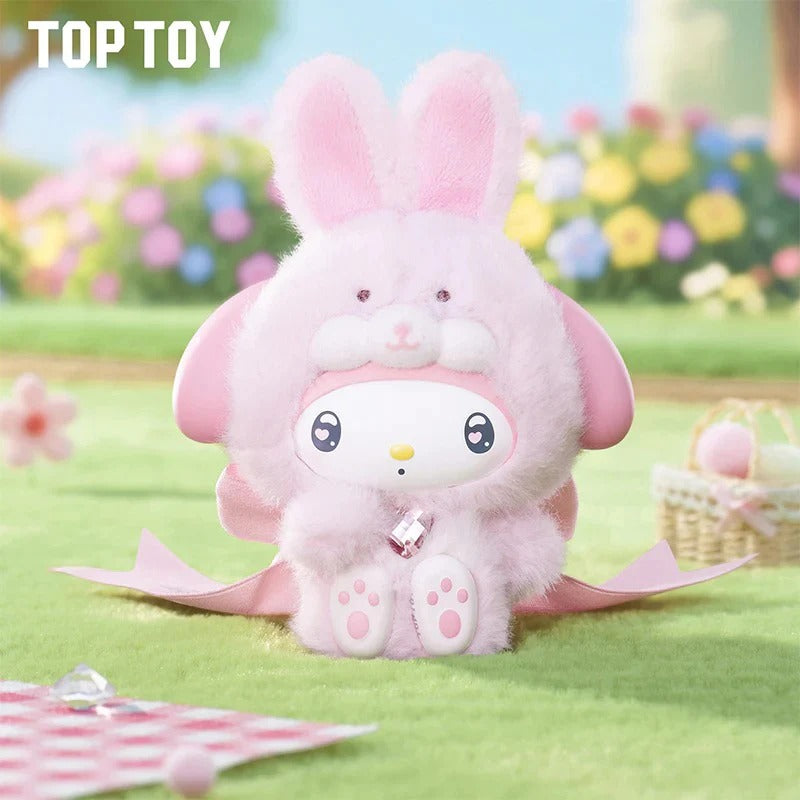 Original TOPTOY Sanrio Characters Diamond Bunny Baby Series Blind Box 三丽鸥钻石兔宝宝系列搪胶毛绒盲盒可爱挂件摆件生日礼物