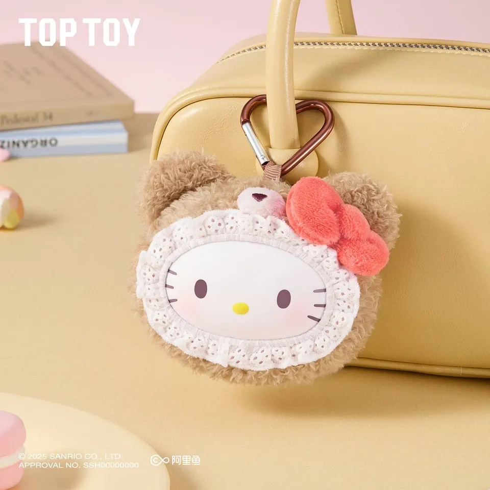 Original TOPTOY Sanrio Characters Fluffy Teddy Bear Series Blind Box 三丽鸥家族绒绒小熊系列搪胶毛绒挂件酷洛米美乐蒂盲盒礼物