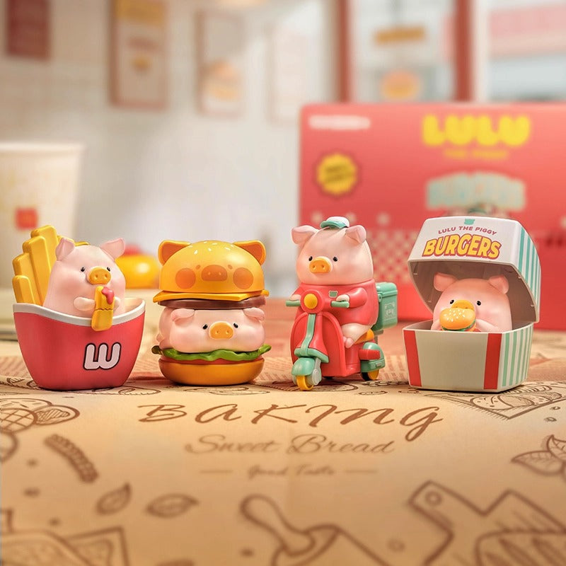 Original TOYZEROPLUS LuLu the Piggy Burgers Series 罐头猪lulu猪汉堡急送系列可动娃娃手办盲盒摆件礼物