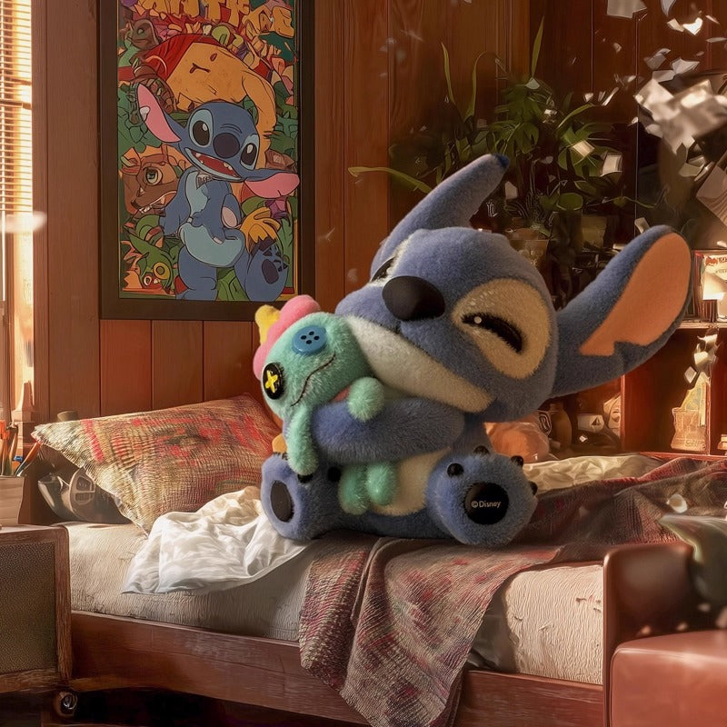 Original MINISO Disney Stitch Furry Adventure Flocking Blind Box 名创优品迪士尼史迪奇毛毛奇遇植绒盲盒潮玩公仔礼物摆件
