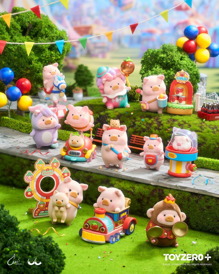 Original TOYZEROPLUS LuLuLand Series Blind Box 零加TOYZERO罐头猪LuLu猪缤纷乐园盲盒系列潮玩摆件手办玩具公仔
