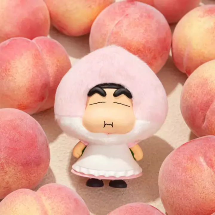 Original TOPTOY Crayon Shin-Chan Fruit Cottage Series Plush Keychain Blind Box 蜡笔小新水果小屋系列挂件盲盒