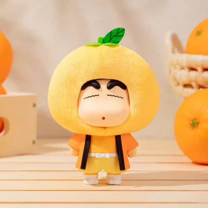 Original TOPTOY Crayon Shin-Chan Fruit Cottage Series Plush Keychain Blind Box 蜡笔小新水果小屋系列挂件盲盒