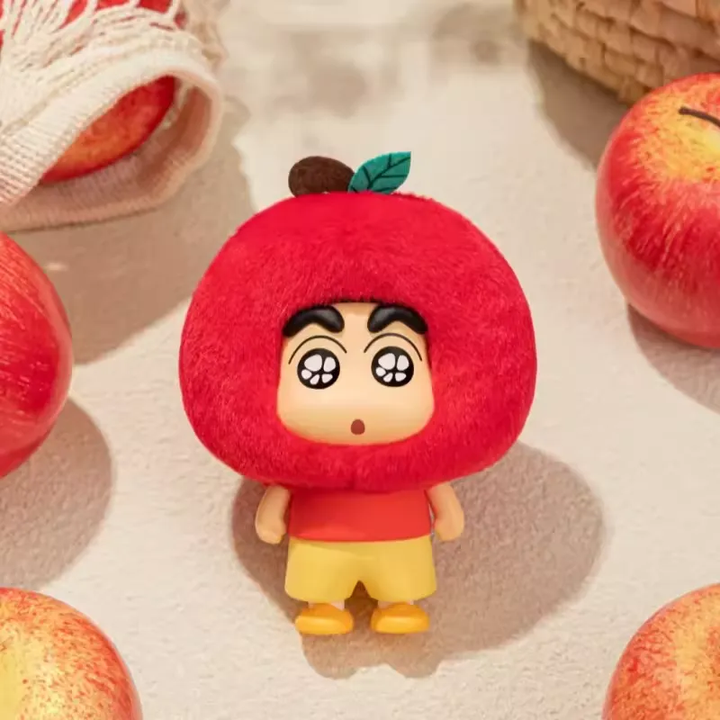 Original TOPTOY Crayon Shin-Chan Fruit Cottage Series Plush Keychain Blind Box 蜡笔小新水果小屋系列挂件盲盒