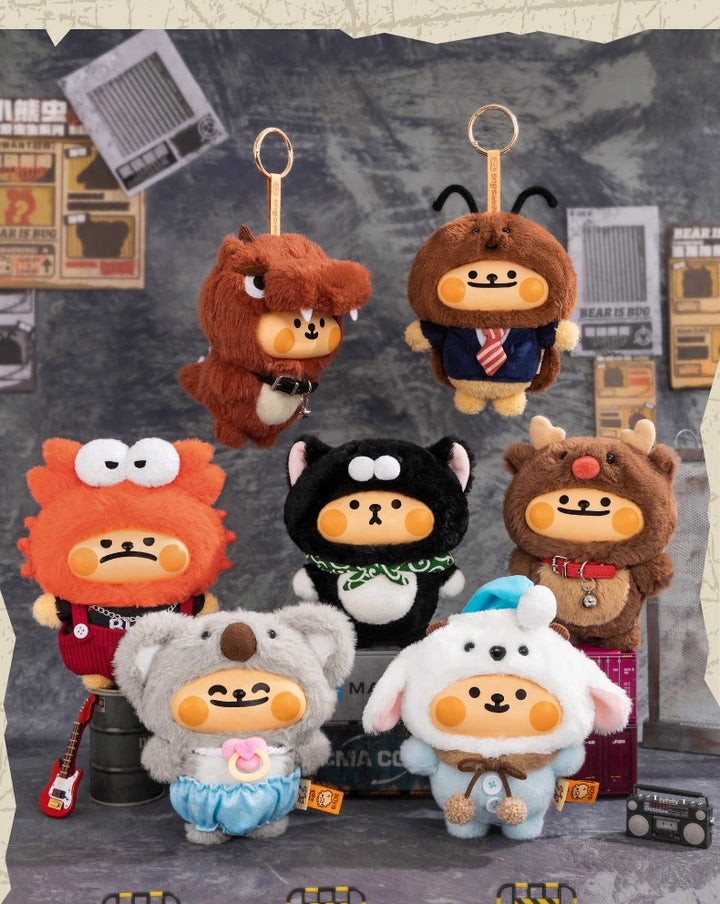 Original BEAR IS BUG I Have A Dream Series Blind Box 小熊虫抽象虫生系列搪胶挂件毛绒盲盒手办潮玩周边公仔生日礼物女