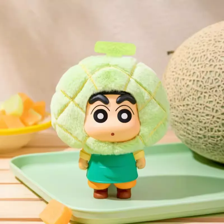 Original TOPTOY Crayon Shin-Chan Fruit Cottage Series Plush Keychain Blind Box 蜡笔小新水果小屋系列挂件盲盒