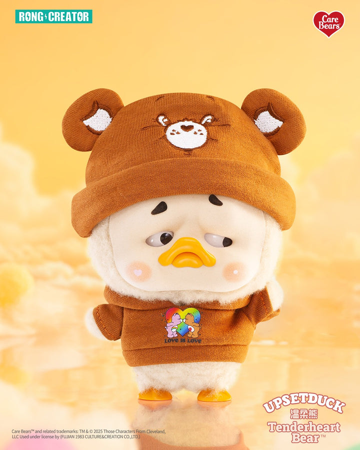 Original UpsetDuck x Care Bears - Be Rainbow Duck 正版烦人鸭化身彩虹鸭系列第五弹毛绒盲盒爱心小熊联名款