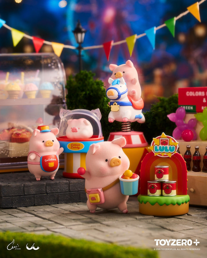 Original TOYZEROPLUS LuLuLand Series Blind Box 零加TOYZERO罐头猪LuLu猪缤纷乐园盲盒系列潮玩摆件手办玩具公仔