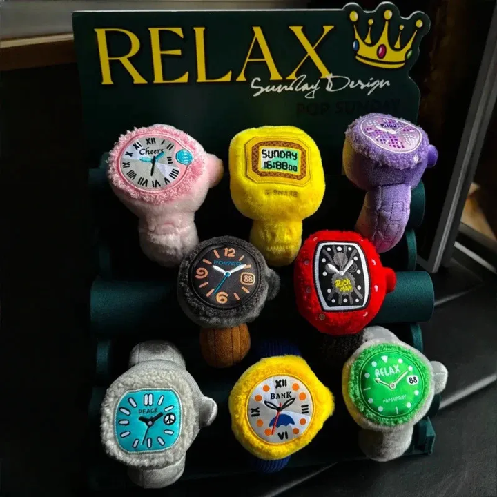 Original Pop Sunday Relax Watch Series Blind Box 手表盲盒毛绒手表挂件创意摆件生日礼物