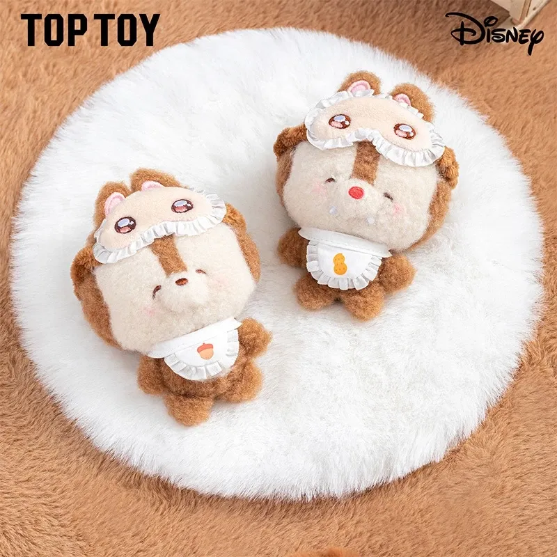 Original TOPTOY Disney Squinting Sleepwear Series Plush Pendant Blind Box 迪士尼眯眯眼睡衣系列毛绒挂件盲盒米奇朱迪可爱公仔礼物