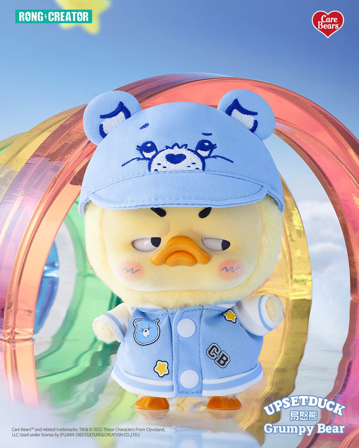 Original UpsetDuck x Care Bears - Be Rainbow Duck 正版烦人鸭化身彩虹鸭系列第五弹毛绒盲盒爱心小熊联名款