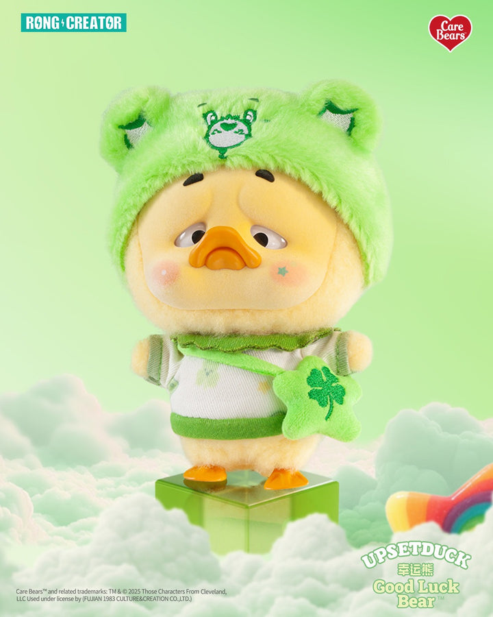 Original UpsetDuck x Care Bears - Be Rainbow Duck 正版烦人鸭化身彩虹鸭系列第五弹毛绒盲盒爱心小熊联名款