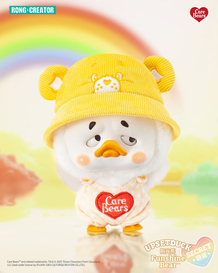 Original UpsetDuck x Care Bears - Be Rainbow Duck 正版烦人鸭化身彩虹鸭系列第五弹毛绒盲盒爱心小熊联名款