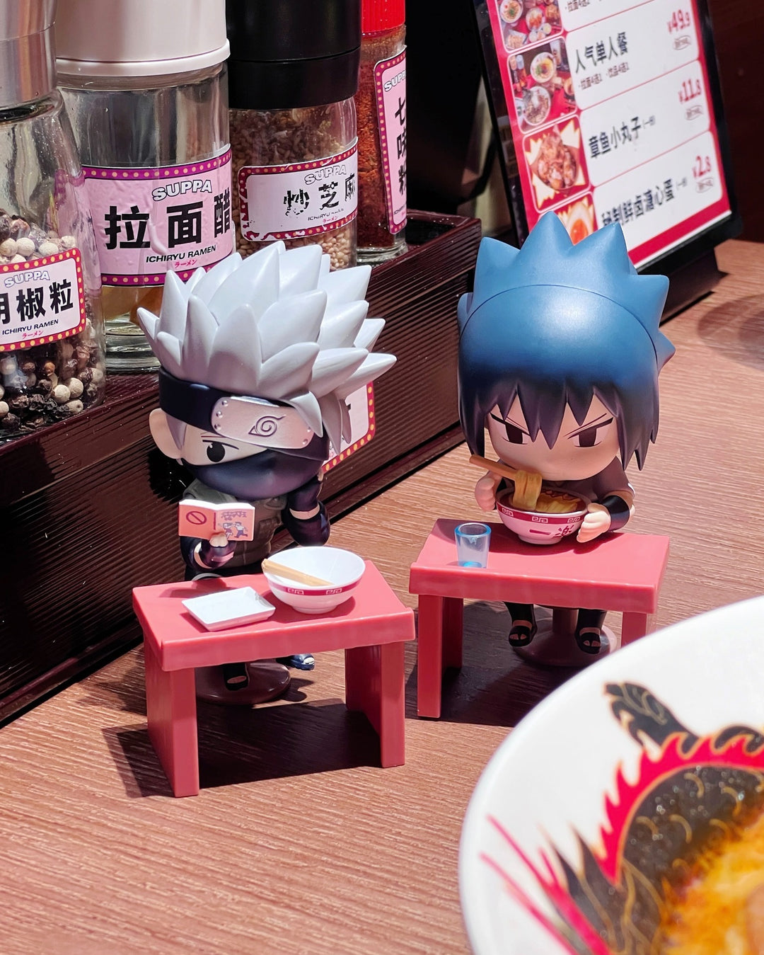 Original BN Figure Q Naruto Shippuden Ramen Series Blind Box 正品万代火影忍者疾风传拉面盲盒主题Q版桌面摆件男礼物鸣人佐助