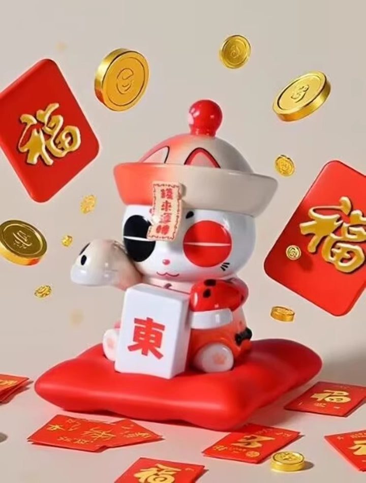 Original China Moe Town x OPanDee Lucky Zombie - Thirteen Orphans Series Blind Box僵尸派对麻将十三幺盲盒可爱摆件潮玩具