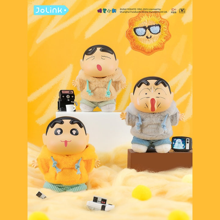 Original JOLINK Crayon Shin-Chan Emotional Dopamine Series Blind Boxe 正版蜡笔小新盲盒情绪多巴胺搪胶毛绒挂件周边潮玩手办公仔女礼物