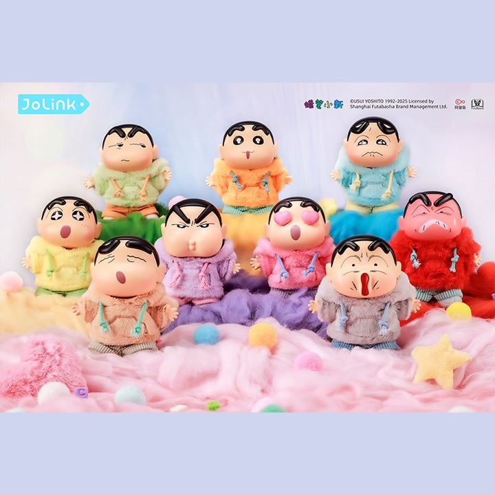 Original JOLINK Crayon Shin-Chan Emotional Dopamine Series Blind Boxe 正版蜡笔小新盲盒情绪多巴胺搪胶毛绒挂件周边潮玩手办公仔女礼物