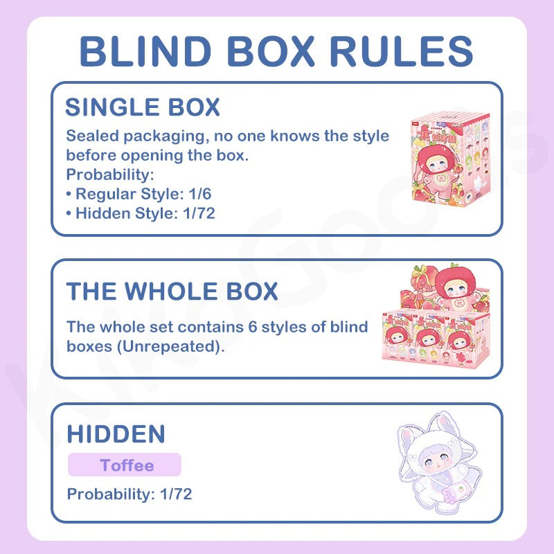 Original Nommi Interesting Fruits Series Plush Blind Box 糯米儿果然有趣-苹安喜乐系列毛绒盲盒潮玩摆件可爱娃娃