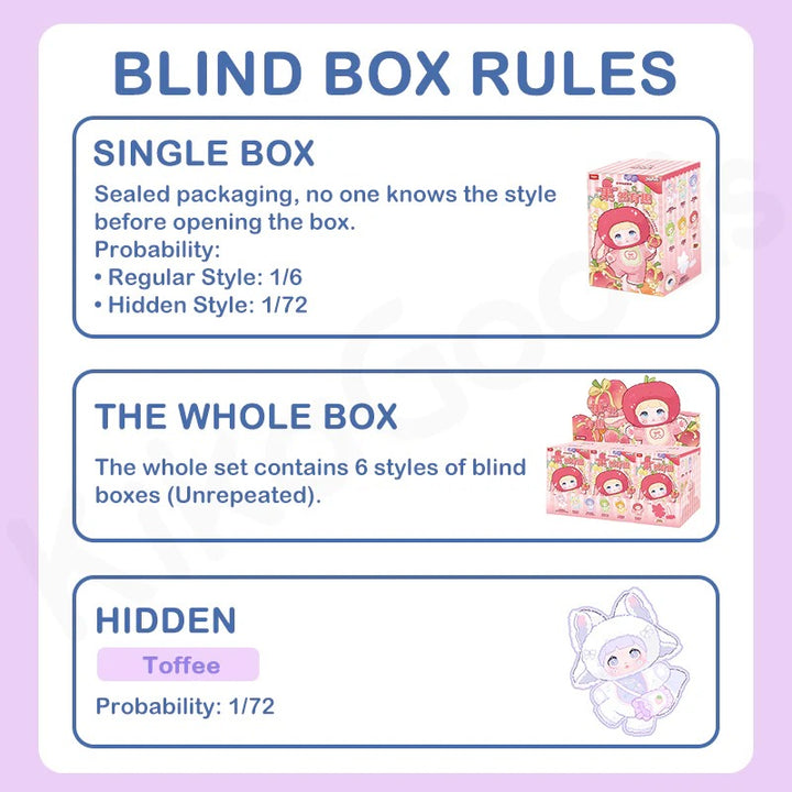 Original Nommi Interesting Fruits Series Plush Blind Box 糯米儿果然有趣-苹安喜乐系列毛绒盲盒潮玩摆件可爱娃娃