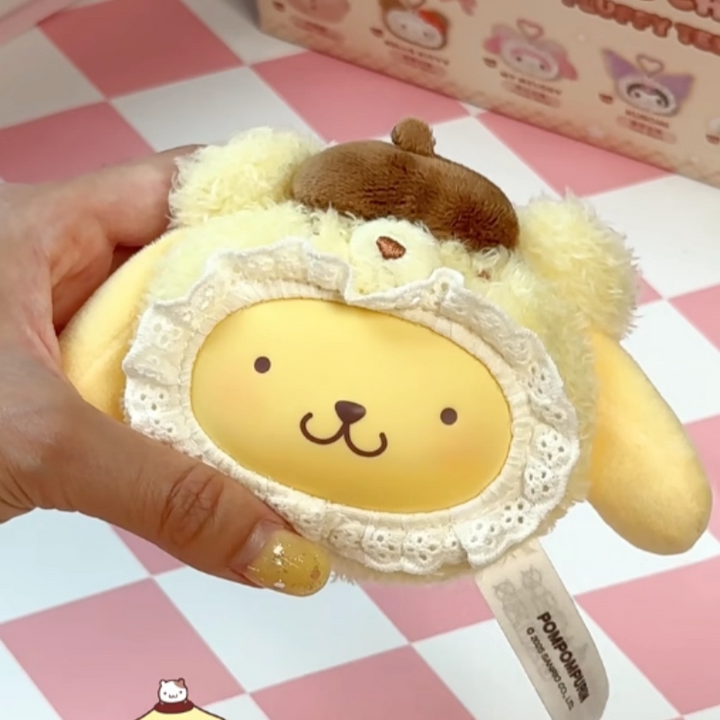 Original TOPTOY Sanrio Characters Fluffy Teddy Bear Series Blind Box 三丽鸥家族绒绒小熊系列搪胶毛绒挂件酷洛米美乐蒂盲盒礼物