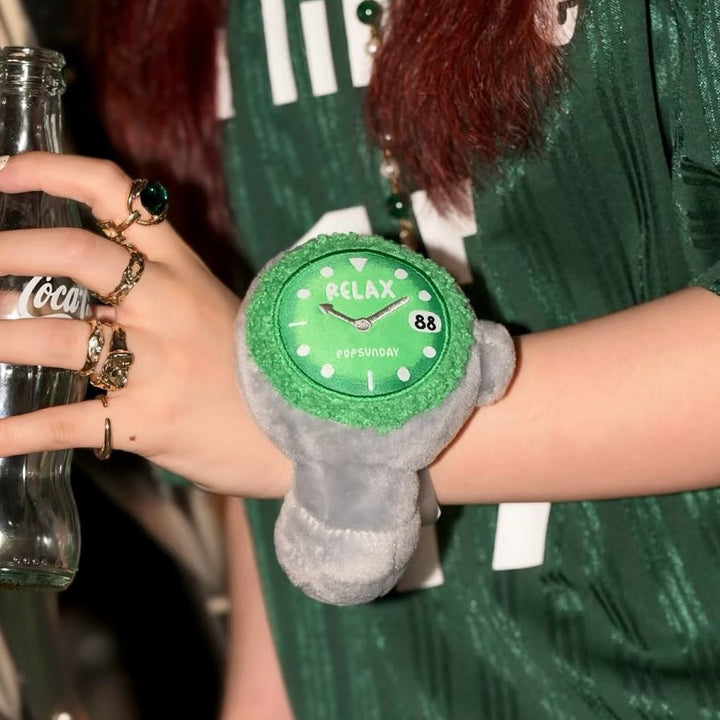 Original Pop Sunday Relax Watch Series Blind Box Plush Stuffed Doll Collectible 手表盲盒毛绒手表挂件创意摆件生日礼物