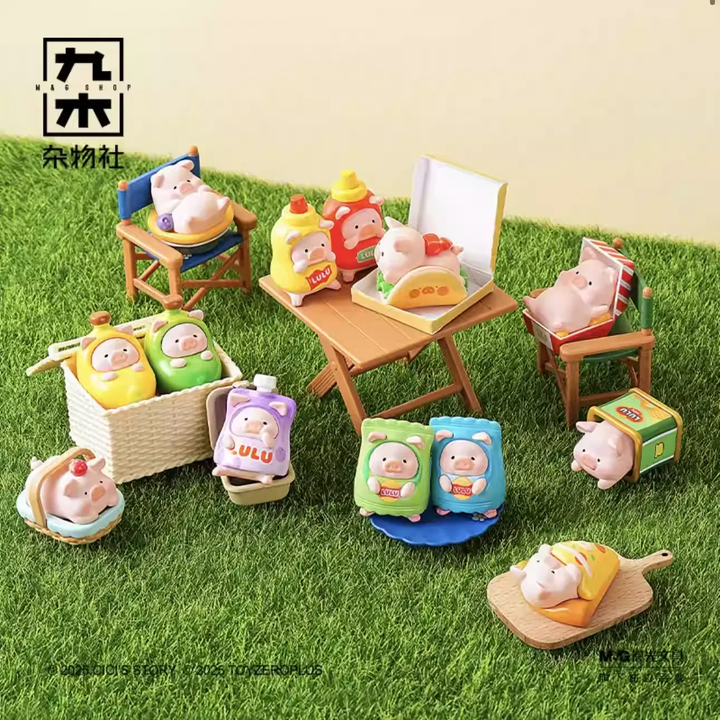 Original TOYZEROPLUS LuLu The Piggy LULU Picnic Party Blind Box LuLu 仔野餐派对盲袋萌粒惊喜袋盲盒手办女生礼物