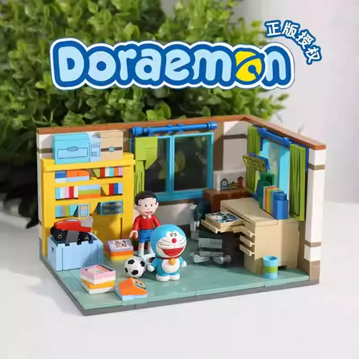 Original Keeppley Doraemon Nobita Room Time Machine Building Blocks 机器猫哆啦A梦时光机大雄房间儿童积木益智拼装玩具礼物