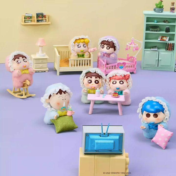Original Crayon Shin-Chan Baby Vinyl Plush Toy Series Blind Box 蜡笔小新baby搪胶毛绒盲盒摆件可爱礼物挂件
