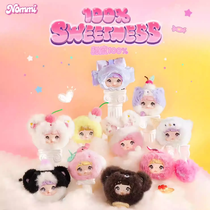 Original TOPTOY Nommi 100% Sweetness Plush Blind Box 糯米儿甜度100%系列潮玩盲盒毛绒包包挂件生日礼物