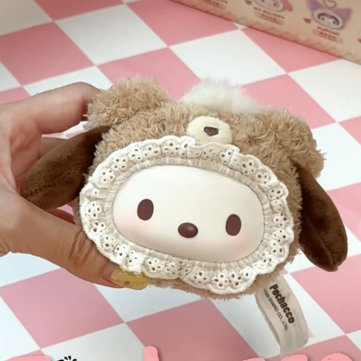 Original TOPTOY Sanrio Characters Fluffy Teddy Bear Series Blind Box 三丽鸥家族绒绒小熊系列搪胶毛绒挂件酷洛米美乐蒂盲盒礼物