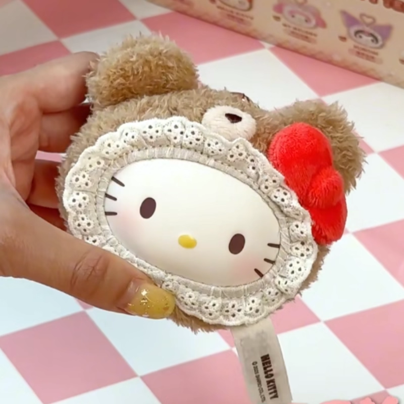 Original TOPTOY Sanrio Characters Fluffy Teddy Bear Series Blind Box 三丽鸥家族绒绒小熊系列搪胶毛绒挂件酷洛米美乐蒂盲盒礼物