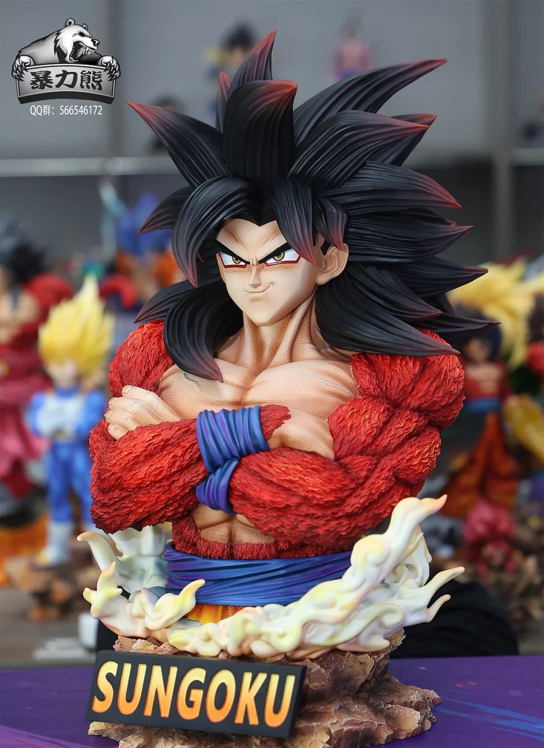 孫悟天 Violent Bear ドラゴンボール フィギュア Pre order】Violent Bear Studio 1/2 Bust Dragon Ball SSJ4 Son Goku