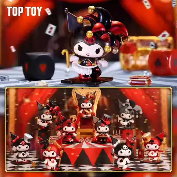 Original TOPTOY Sanrio Kuromi Poker Kingdom Series Blind Box 三丽鸥酷洛米扑克王国盲盒套装全套手办公仔