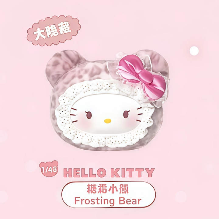 Original TOPTOY Sanrio Characters Fluffy Teddy Bear Series Blind Box 三丽鸥家族绒绒小熊系列搪胶毛绒挂件酷洛米美乐蒂盲盒礼物