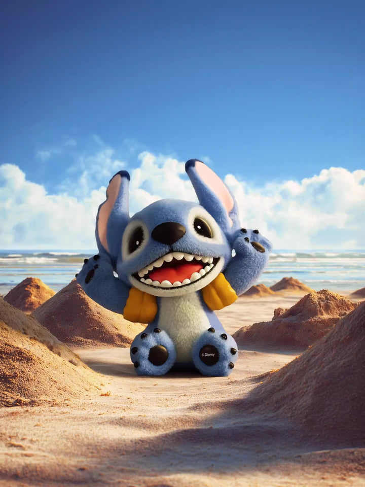 Original MINISO Disney Stitch Furry Adventure Flocking Blind Box 名创优品迪士尼史迪奇毛毛奇遇植绒盲盒潮玩公仔礼物摆件