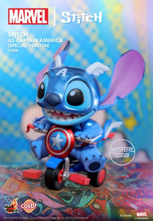 Original TOPTOY Marvel Stitch Cosbi Collection 漫威史迪仔史迪奇COSBI盲盒迷你人偶系列盲盒可爱情绪小狗
