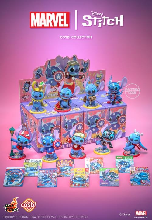 Original TOPTOY Marvel Stitch Cosbi Collection 漫威史迪仔史迪奇COSBI盲盒迷你人偶系列盲盒可爱情绪小狗