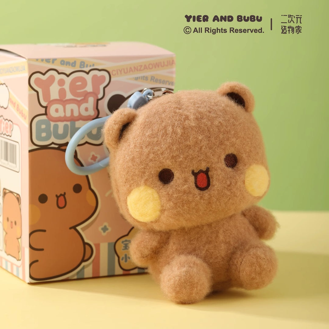 Original Yier & Bubu Small Plush Pendant 一二布布正版授权小毛绒挂件可爱包挂可爱小熊女生礼物玩偶