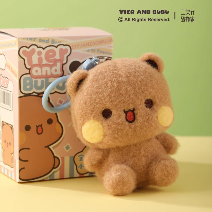 Original Yier & Bubu Small Plush Pendant 一二布布正版授权小毛绒挂件可爱包挂可爱小熊女生礼物玩偶